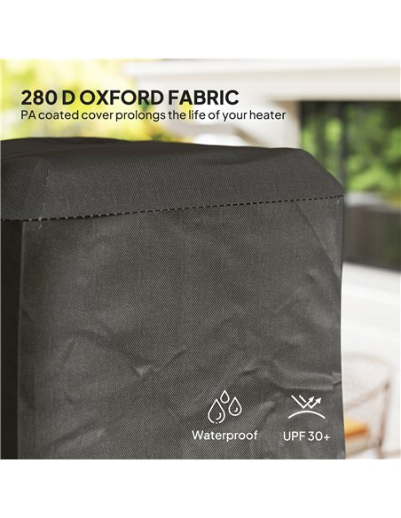 Outsunny Heavy Duty Gas Pyramid Patio Heater Cover, Full Length Outdoor Heater Cover Protector, UPF 30+ Oxford Fabric with Zippe - pic 164138 | FastDaddyshop