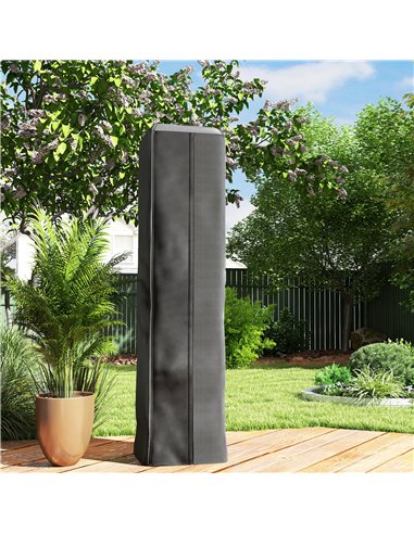 Outsunny Heavy Duty Gas Pyramid Patio Heater Cover, Full Length Outdoor Heater Cover Protector, UPF 30+ Oxford Fabric with Zippe