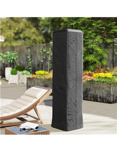 Outsunny Heavy Duty Gas Pyramid Patio Heater Cover, Full Length Outdoor Heater Cover Protector, UPF 30+ Oxford Fabric with Zippe