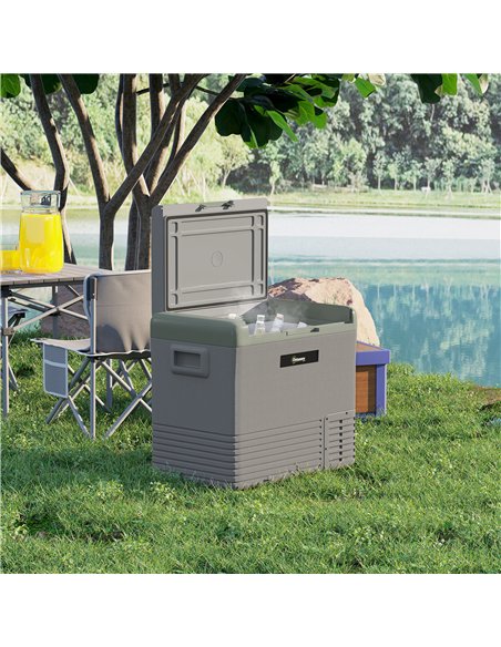 Outsunny 50L Portable Car Refrigerator - Light Green and Grey - pic 164151 | FastDaddyshop