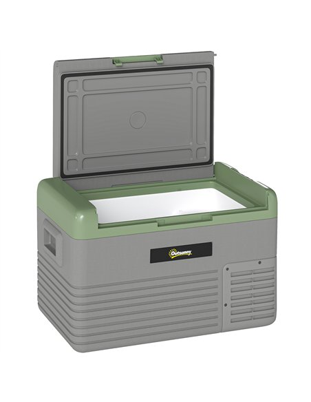 Outsunny 30L Portable Car Refrigerator - Light Green and Grey - pic 164153 | FastDaddyshop