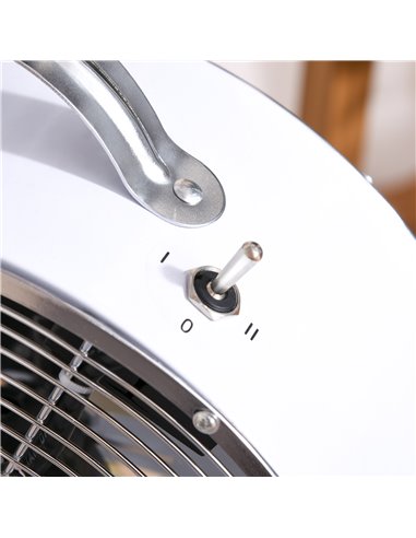 Homcom 26cm Electrical 2-Speed Portable Table Desk Fan, White