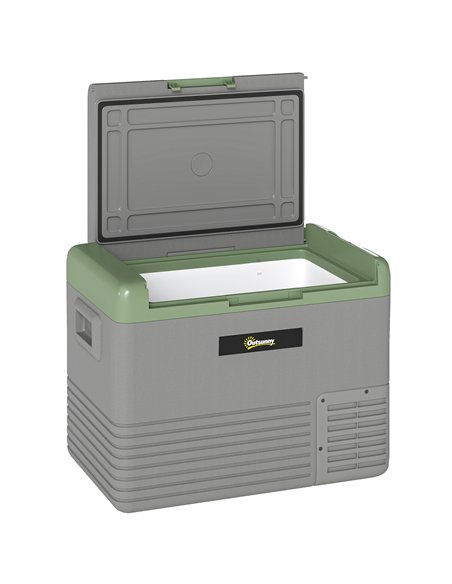 Outsunny 40L Portable Car Refrigerator - Light Green and Grey - pic 164162 | FastDaddyshop