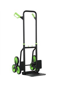 DURHAND Six-Wheel Folding  Sack Barrow Trolley - Black/Green