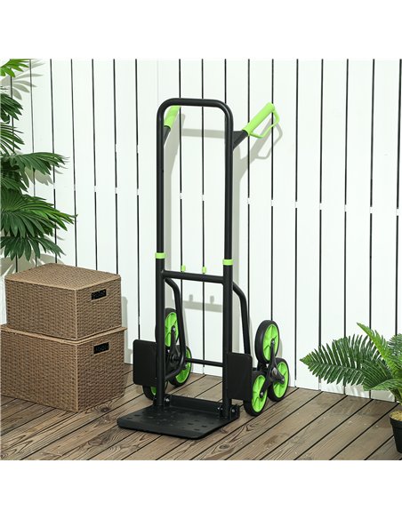 DURHAND Six-Wheel Folding  Sack Barrow Trolley - Black/Green - pic 164181 | FastDaddyshop