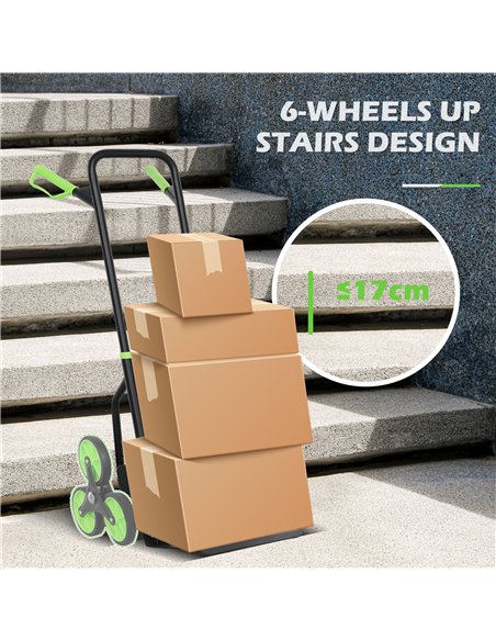 DURHAND Six-Wheel Folding  Sack Barrow Trolley - Black/Green - pic 164184 | FastDaddyshop