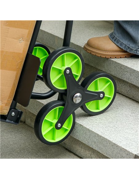 DURHAND Six-Wheel Folding  Sack Barrow Trolley - Black/Green - pic 164187 | FastDaddyshop