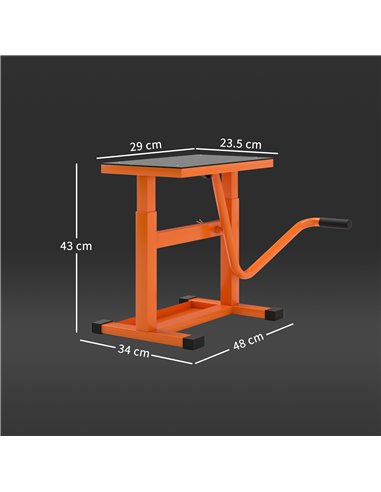 DURHAND Steel Motorbike Jack Lift, 27.5 / 39.5 H cm - Orange