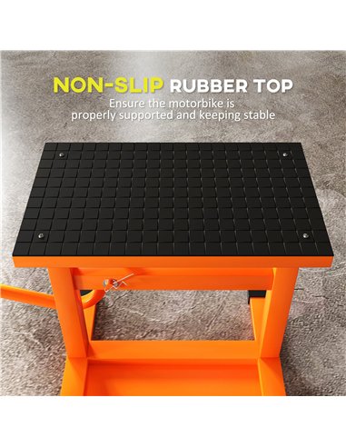 DURHAND Steel Motorbike Jack Lift, 27.5 / 39.5 H cm - Orange