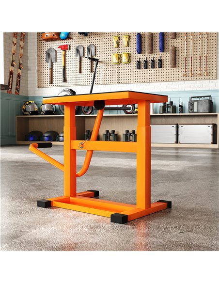 DURHAND Steel Motorbike Jack Lift, 27.5 / 39.5 H cm - Orange - pic 164222 | FastDaddyshop