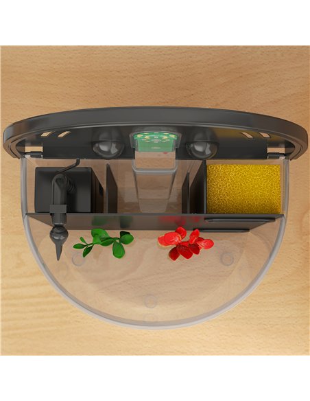 PawHut 3L Small Fish Tank with Filter System, LED Light, Small Fish Tank for Betta, Goldfish, Shrimp, Black - pic 164233 | FastDaddyshop