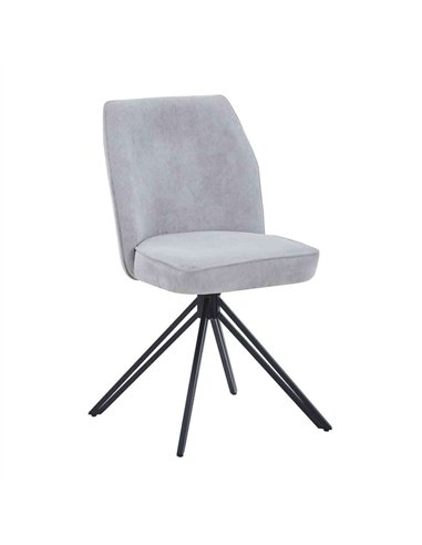 Core Products Aspen swivel dining chairs, light grey cord fabric ASCH18-LGCF, pic 2