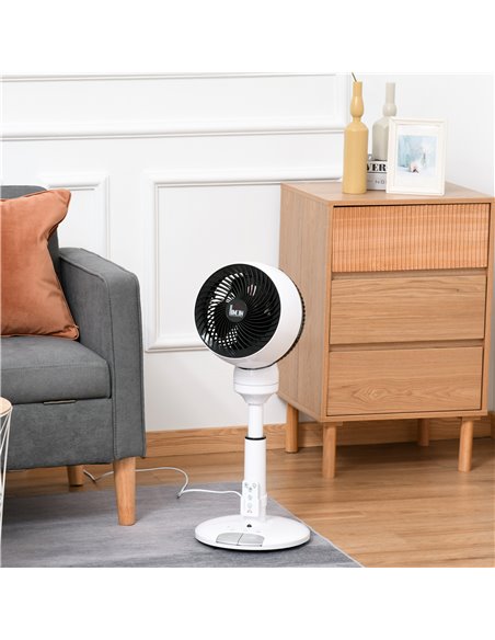 Homcom 28'' Oscillation Air Circulator Fan with 3 Speed, 3 Mode, Remote, Black and White - pic 16425 | FastDaddyshop
