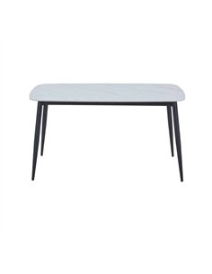 Core Products Aspen rectangular dining table, gloss white sintered stone top ASTB5-WHSS, pic 1 2
