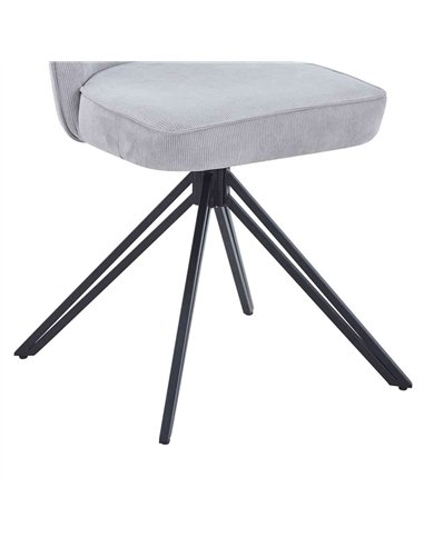 Core Products Aspen swivel dining chairs, light grey cord fabric ASCH18-LGCF, pic 7