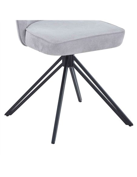 Core Products Aspen swivel dining chairs, light grey cord fabric ASCH18-LGCF, pic 7 - pic 164272 | FastDaddyshop