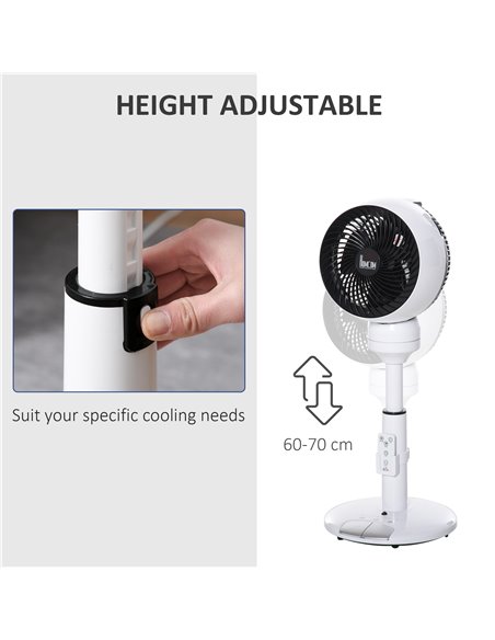 Homcom 28'' Oscillation Air Circulator Fan with 3 Speed, 3 Mode, Remote, Black and White - pic 16428 | FastDaddyshop