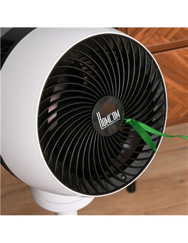 Homcom 28'' Oscillation Air Circulator Fan with 3 Speed, 3 Mode, Remote, Black and White