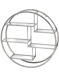 Hill Interiors Large Circular Silver Wall Hanging Multi Shelf 18772