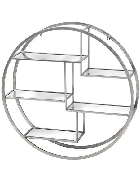 Hill Interiors Large Circular Silver Wall Hanging Multi Shelf 18772 - pic 164329 | FastDaddyshop