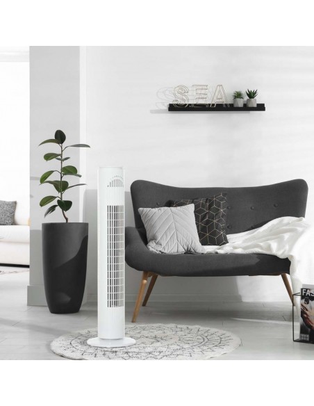 Homcom 30'' Oscillation Tower Fan with 3 Speed, 3 Mode, Timer, LED Light, Remote, White - pic 16433 | FastDaddyshop