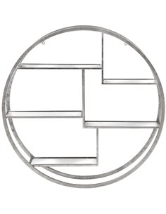 Hill Interiors Large Circular Silver Wall Hanging Multi Shelf 18772 2