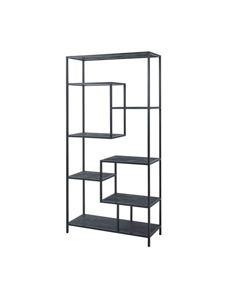Hill Interiors Large Black Multi Shelf Unit 22714 - pic 164332 | FastDaddyshop