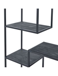 Hill Interiors Large Black Multi Shelf Unit 22714 2