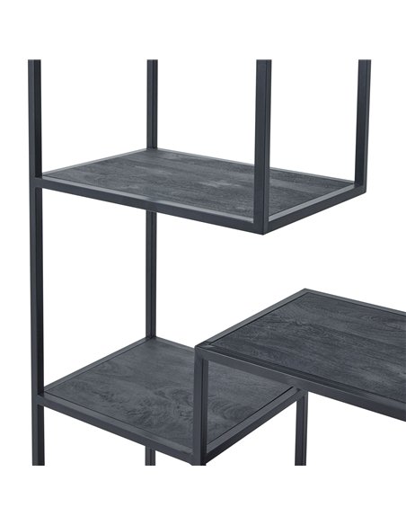 Hill Interiors Large Black Multi Shelf Unit 22714 - pic 164333 | FastDaddyshop