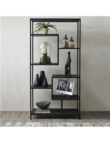 Hill Interiors Large Black Multi Shelf Unit 22714