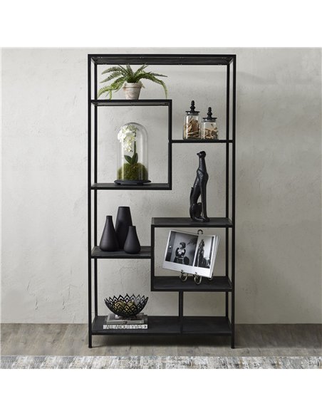 Hill Interiors Large Black Multi Shelf Unit 22714 - pic 164335 | FastDaddyshop