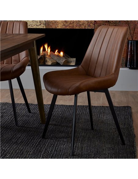 Hill Interiors Malmo Tan Dining Chair 20047 - pic 164344 | FastDaddyshop