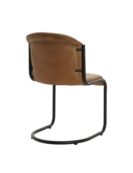 Hill Interiors Billy Leather Curved Dining Chair 23880 - pic 164359 | FastDaddyshop