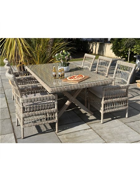 Hill Interiors Provence Collection Outdoor 6 Seater Dining Set 23907 - pic 164367 | FastDaddyshop