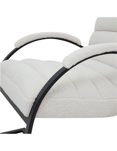 Hill Interiors Boucle Ribbed Ark Chair 23084