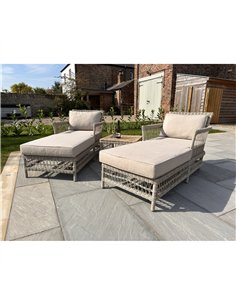 Hill Interiors Provence Collection Outdoor Sun Lounger Set 23911