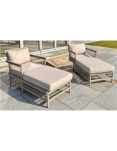 Hill Interiors Provence Collection Outdoor Sun Lounger Set 23911
