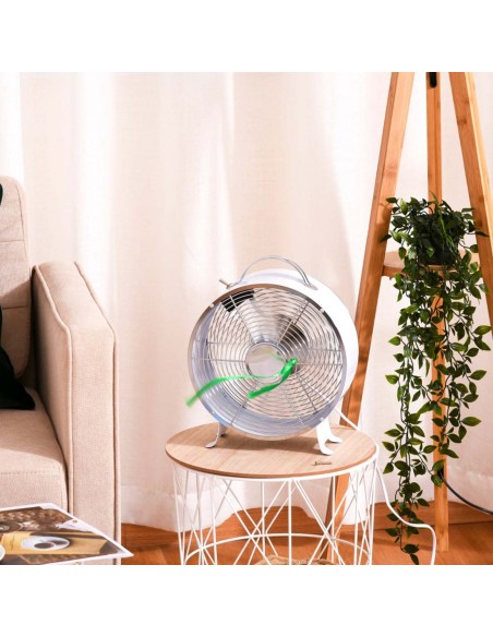Homcom 26cm Electrical 2-Speed Portable Table Desk Fan, White - pic 16440 | FastDaddyshop