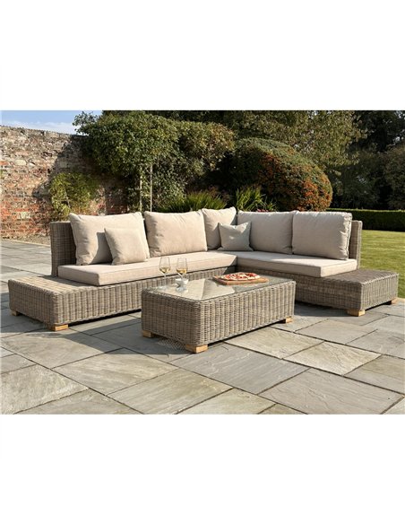 Hill Interiors Capri Collection Outdoor Large Corner And Coffee Table Set 23913 - pic 164401 | FastDaddyshop