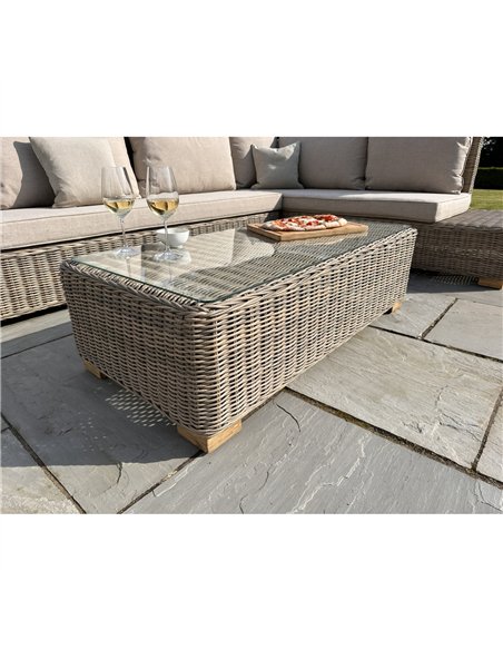 Hill Interiors Capri Collection Outdoor Large Corner And Coffee Table Set 23913 - pic 164402 | FastDaddyshop