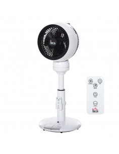 Homcom 28'' Oscillation Air Circulator Fan with 3 Speed, 3 Mode, Remote, Black and White