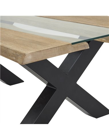 Hill Interiors Live Edge Collection Light Acacia River Coffee Table 23988