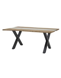 Hill Interiors Live Edge Collection Light Acacia River Dining Table 23987