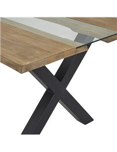 Hill Interiors Live Edge Collection Light Acacia River Dining Table 23987 2