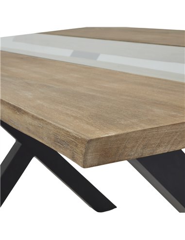 Hill Interiors Live Edge Collection Light Acacia River Dining Table 23987
