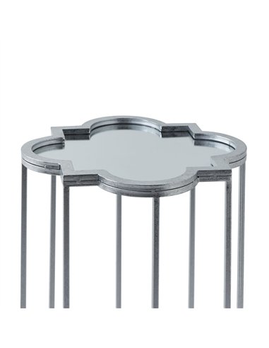 Hill Interiors Quarter Foil Mirrored Set Of Two Side Tables 21468