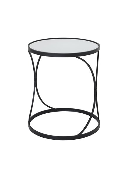 Hill Interiors Concaved Set Of Two Black Mirrored Side Tables 22487 - pic 164474 | FastDaddyshop