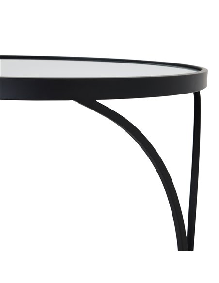 Hill Interiors Concaved Set Of Two Black Mirrored Side Tables 22487 - pic 164476 | FastDaddyshop