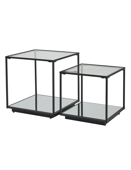 Hill Interiors Lennox Black Framed Set Of 2 Side Tables 23958 - pic 164496 | FastDaddyshop