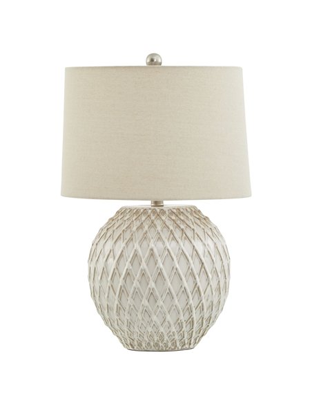 Hill Interiors Lattice Ceramic Table Lamp With Linen Shade 23056 - pic 164522 | FastDaddyshop